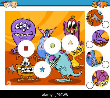 entsprechen Teile Spiel cartoon Stock Vektor
