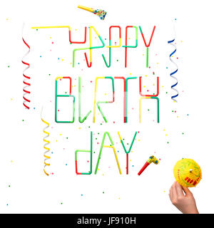 Herzlichen Glückwunsch zum Geburtstag. Stockfoto