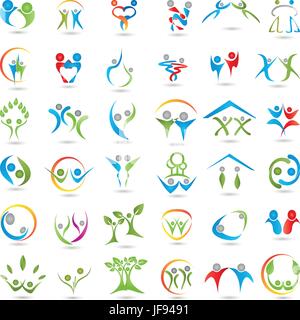 Menschen, Menschen, Menschen, Folk, Personen, Mensch, Mensch, Sammlung, Stock Vektor