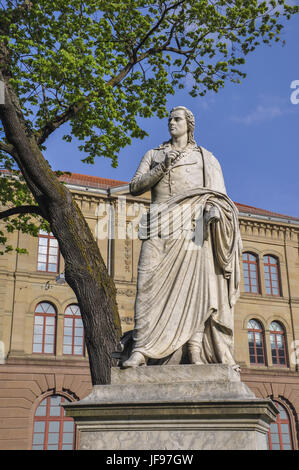 Statue von Friedrich Schiller in Ludwigsburg Stockfoto