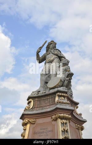 Statue von Ludwig in Ludwigsburg, Deutschland Stockfoto