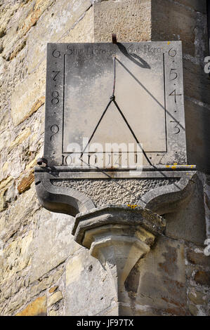 Historische Sun-Dial in Rieden, Deutschland Stockfoto