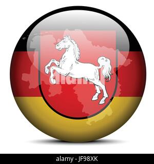 Niedersachsen, Deutschland Stock Vektor