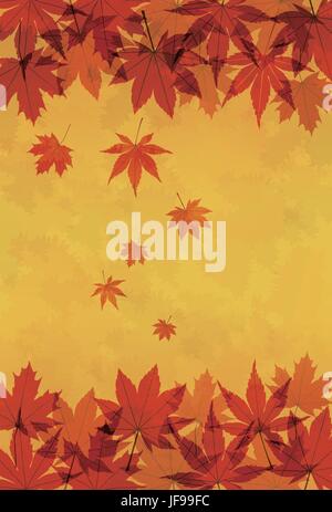 Herbstliche Ahornblätter Hintergrund illustration Stock Vektor