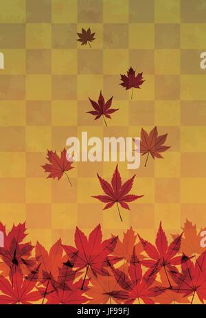 Herbstlaub in orange gradient Hintergrund Stock Vektor