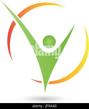 Sport, Sport, Entspannung, Mensch, Mensch, Logogram, Fitness, gesund, Stock Vektor