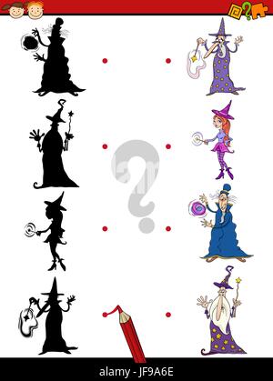 Bildung Schatten Aufgabe cartoon Stock Vektor