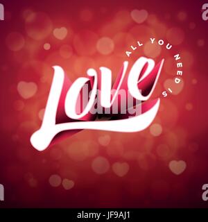 Vektor-Valentine s Day Grußkarten-Design. Elemente werden separat in Vektordatei geschichtet. Stock Vektor