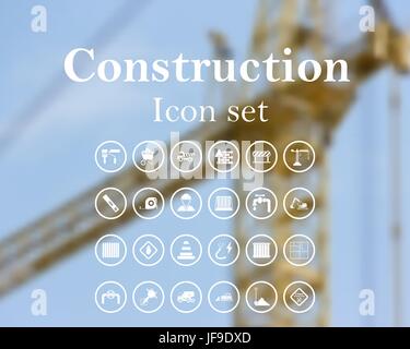 Bau-Icon-set Stock Vektor