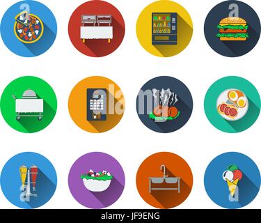 Reihe von Restaurant icons Stock Vektor