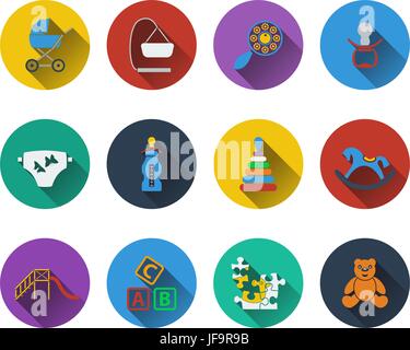 Set von Baby-icons Stock Vektor