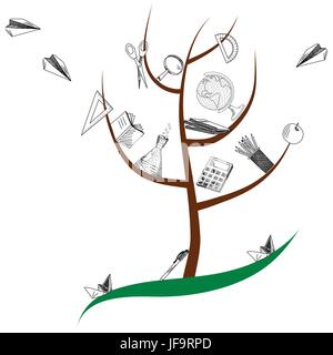 Schule-Baum Stock Vektor