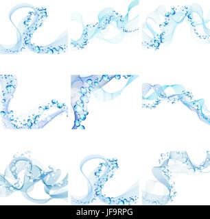 Legen Sie in Wasser Welle Stil abstrakt Stock Vektor