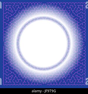 Labyrinth auf blauem Hintergrund isoliert. Kinder Labyrinth Stock Vektor