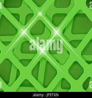 Gekreuzte Linien abstrakt Begrünung Hintergrund. Grün Muster Stock Vektor