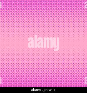 Halbton-Muster. Satz der Rasterpunkte. Punkte auf rosa Hintergrund. Halbton-Textur. Rasterpunkte. Halbton-Effekt. Stock Vektor