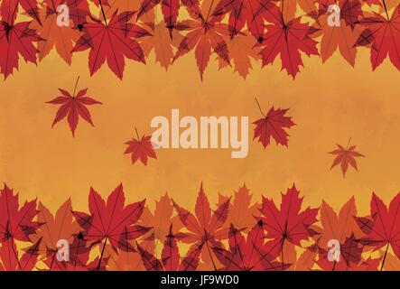 Herbstliche Ahornblätter Hintergrund illustration Stock Vektor