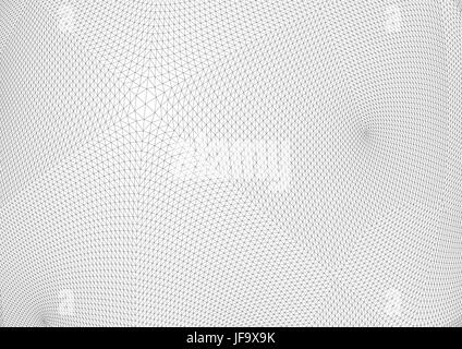 Drahtgitter Mesh polygonalen element Stock Vektor