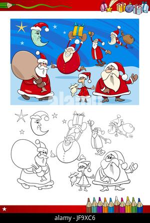 Malvorlagen Nikoläuse Stock Vektor