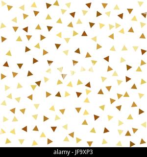 Goldene Musterdesign mit Dreiecken Stock Vektor