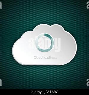Cloud-Schnittstelle Ladebildschirm Stock Vektor