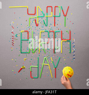 Herzlichen Glückwunsch zum Geburtstag. Stockfoto