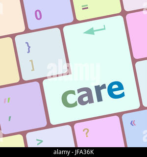 Taste Health Care auf dem Computer Tastatur Stockfoto