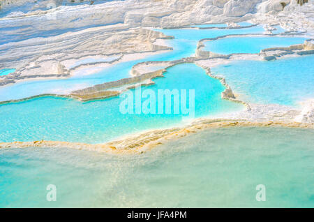 Kalksinterterrassen von Pamukkale, Türkei Stockfoto