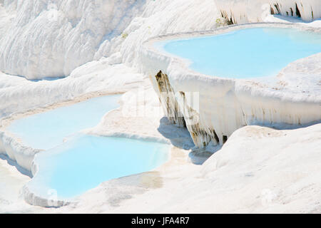 Kalksinterterrassen von Pamukkale, Türkei Stockfoto