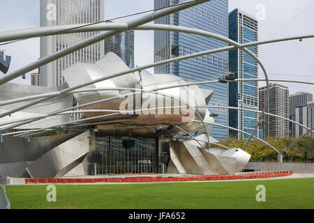 Jay Pritzker Pavilion in Chicago Stockfoto