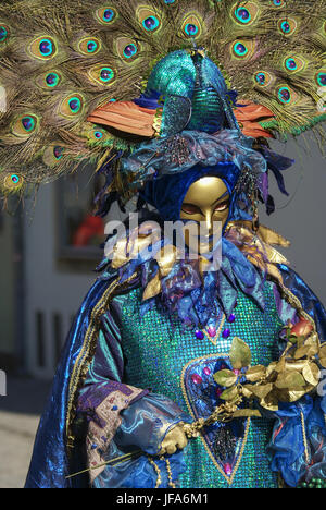 Peacock Maskerade in Schwäbisch Hall Stockfoto