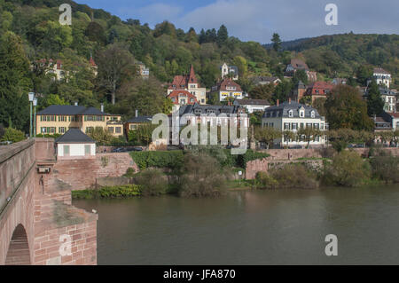 Alte Brücke in Heidelberg, Deutschland Stockfoto