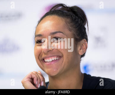 Eastbourne, Great, UK. 29. Juni 2017. Heather Watson beim Tennisturnier 2017 Aegon International WTA Premier Credit: Jimmie48 Fotografie/Alamy Live News Stockfoto