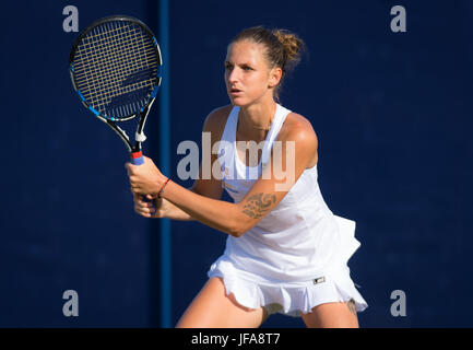 Eastbourne, Great, UK. 29. Juni 2017. Karolina Pliskova beim Tennisturnier 2017 Aegon International WTA Premier Credit: Jimmie48 Fotografie/Alamy Live News Stockfoto