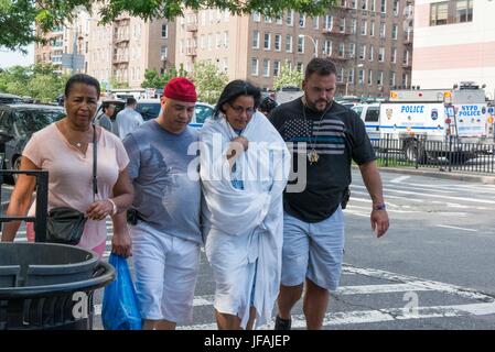 Tödliche schießen in der Bronx Libanon Krankenhaus Stockfoto