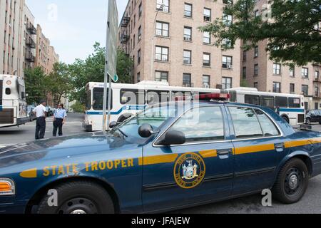 Tödliche schießen in der Bronx Libanon Krankenhaus Stockfoto