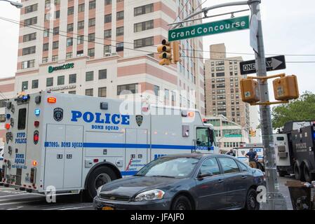 Tödliche schießen in der Bronx Libanon Krankenhaus Stockfoto