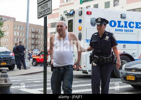 Tödliche schießen in der Bronx Libanon Krankenhaus Stockfoto