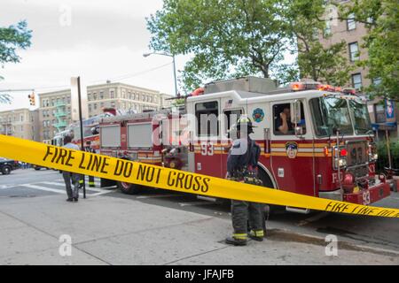 Tödliche schießen in der Bronx Libanon Krankenhaus Stockfoto