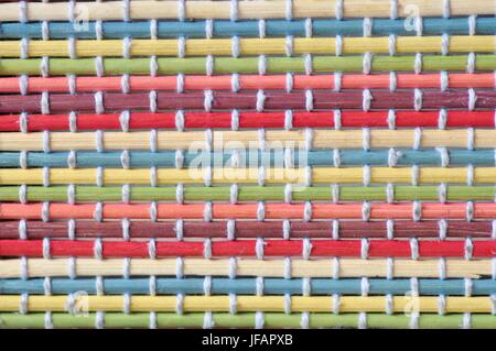Bunte Bambusstöcke Textur als Hintergrund oder wallpaper Stockfoto
