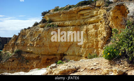 Strand von Playa de Marinha in portugal Stockfoto