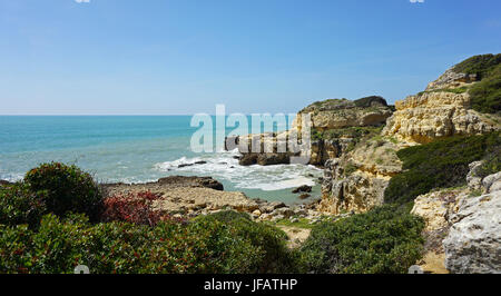 Praia Evaristo eine der Algarve-Küste Stockfoto