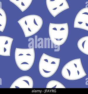 Weiße Masken nahtlose Muster Stock Vektor