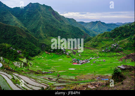 Batad Reis Terrassen Bestandteil der Welt Erbe Anblick Banaue, Luzon, Philippinen Stockfoto