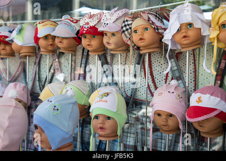 Puppenköpfe, Markt Istanbul, Türkei Stockfoto