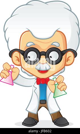 Cartoon-Illustration der Lehre professor Stock Vektor