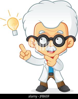 Cartoon-Illustration der Lehre professor Stock Vektor