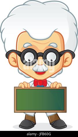 Cartoon-Illustration der Lehre professor Stock Vektor