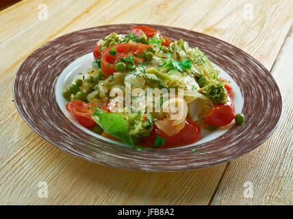 Gebackener Kabeljau provenzalischen Stockfoto