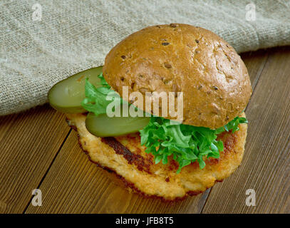 Schweinefilet Sandwich Stockfoto